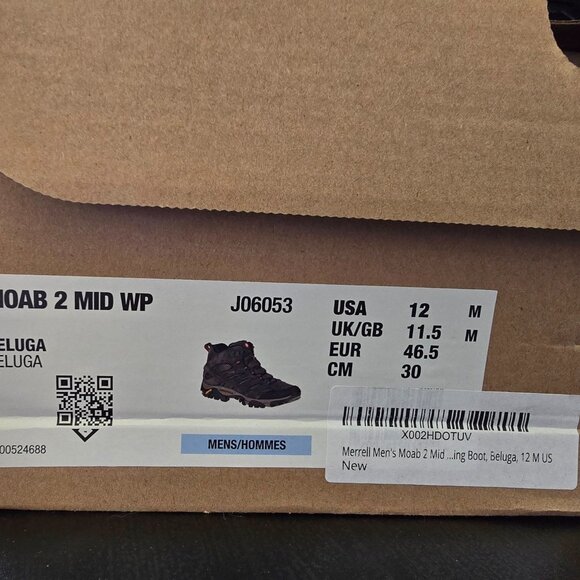 Mens Merrills MOAB 2 MID WP Beluga - Picture 2 of 2